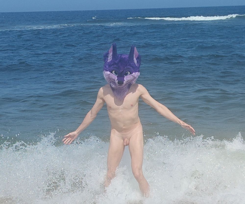 Skinny dipping in the ocean