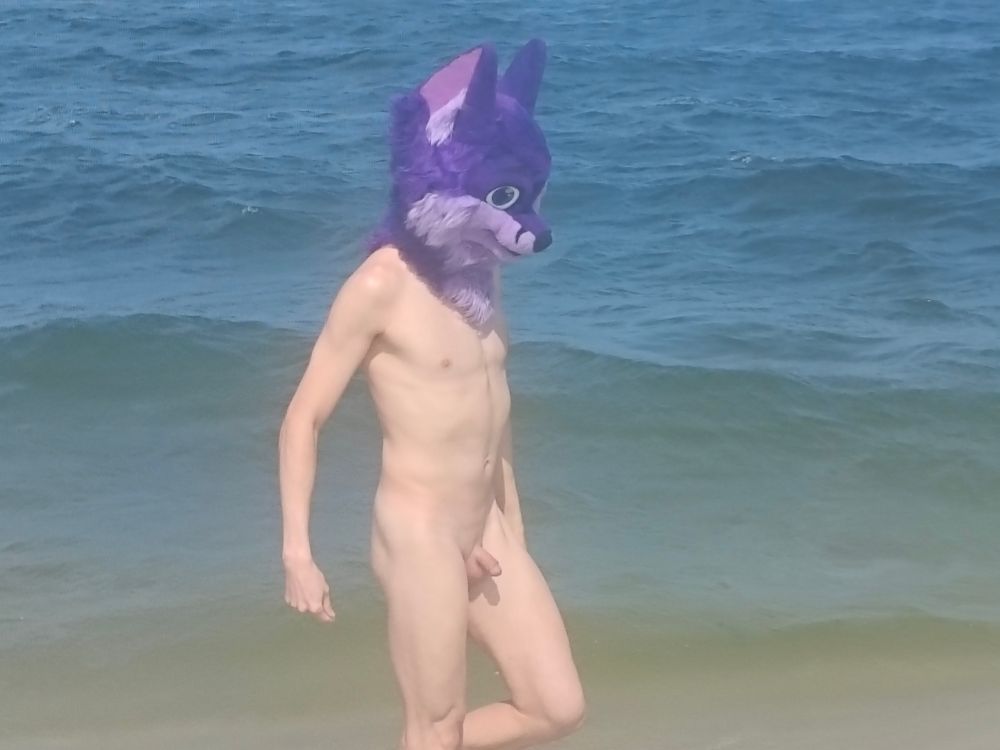 Skinny dipping in the ocean