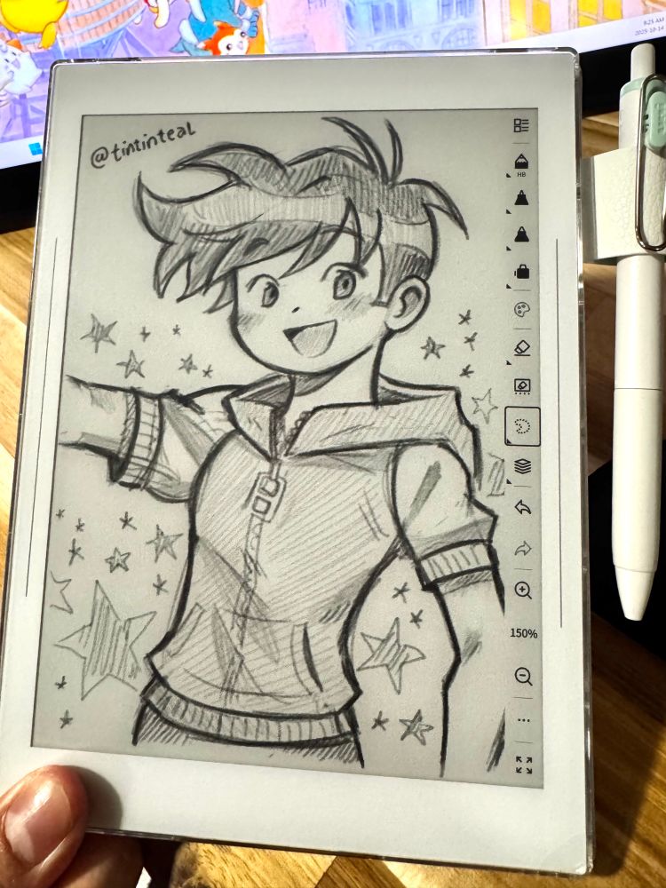 Redone illustration drawn in my Supernote Nomad
