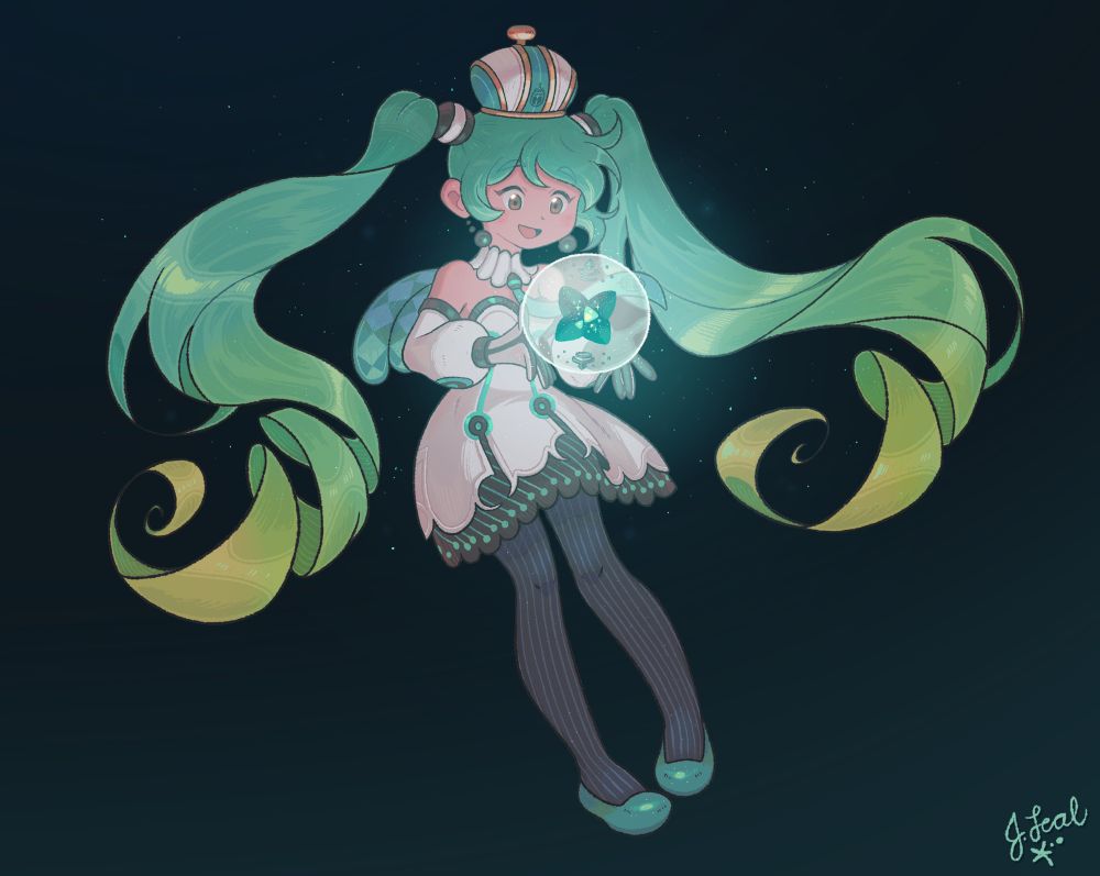 Full Body Render of Ultimate Miku from Project Diva X