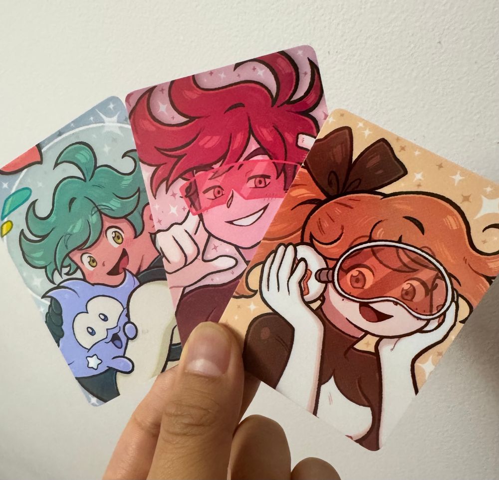 Showcase of my Jinkoverse Photocards featuring Jinko, Byte, Yusah and Pola