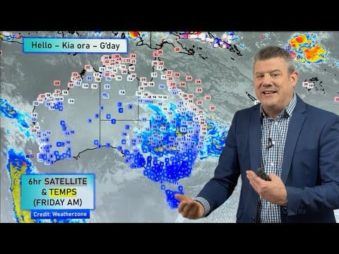 Oz: Isolated thunderstorms as cold fronts brush the nation