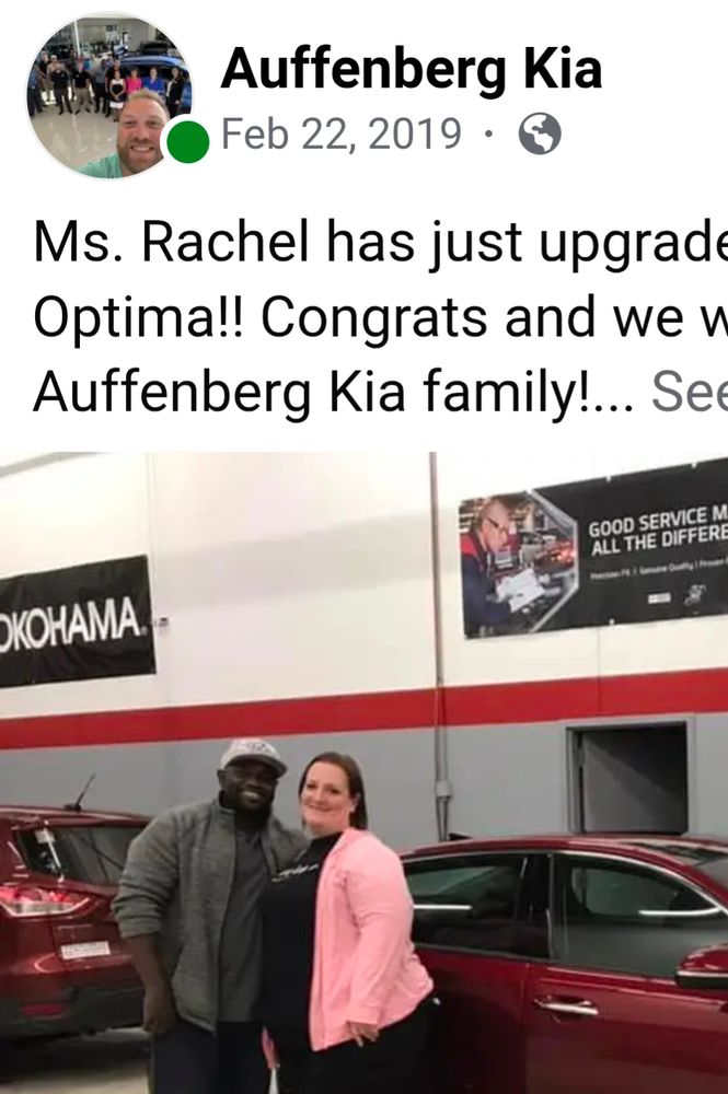 some random lady named Rachel buying a Kia Optima