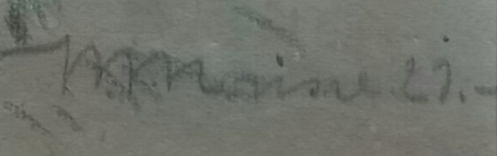 Artist's pencil signature