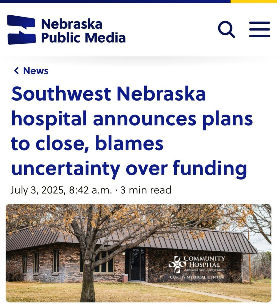 Southwest Nebraska hospital announces plans to close, blames uncertainty over funding