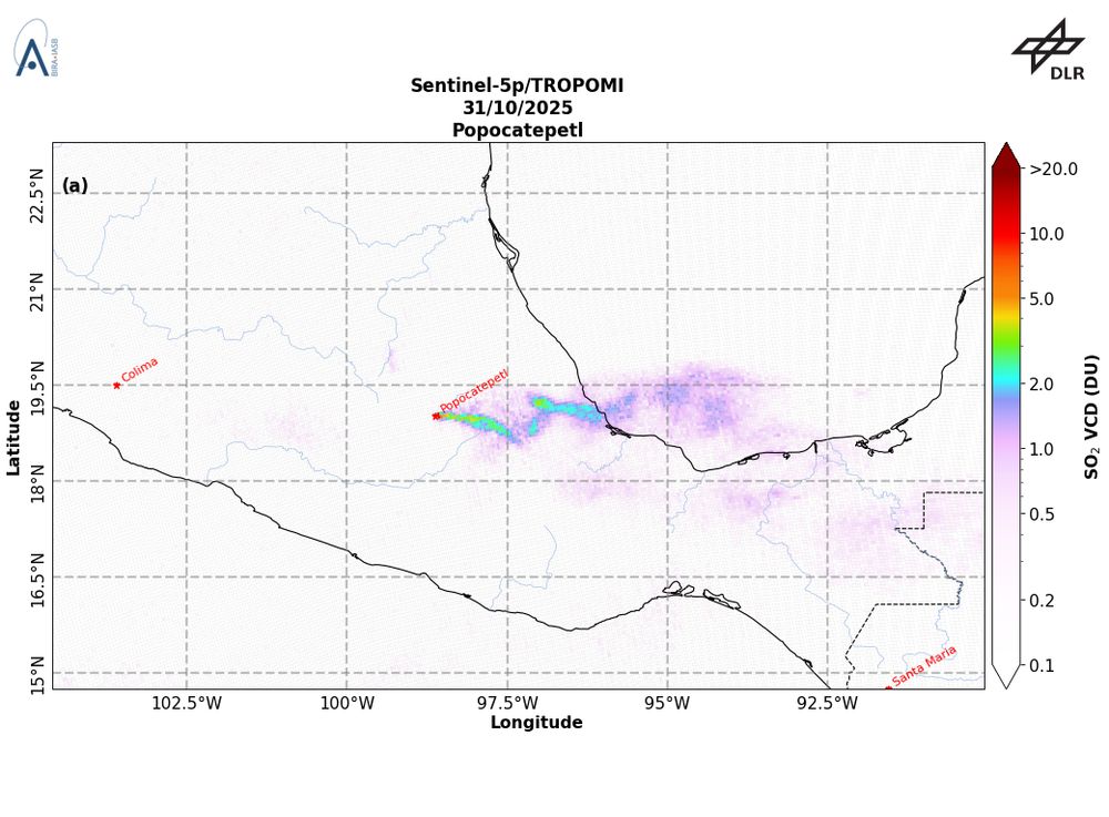 TROPOMI SO2 detection in the vicinity of Popocatepetl