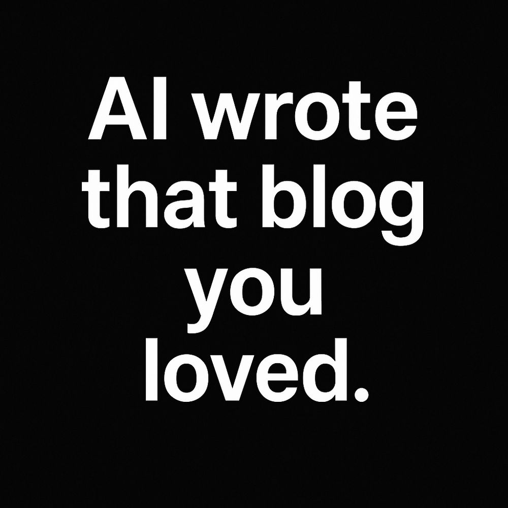 "AI wrote that blog you loved."