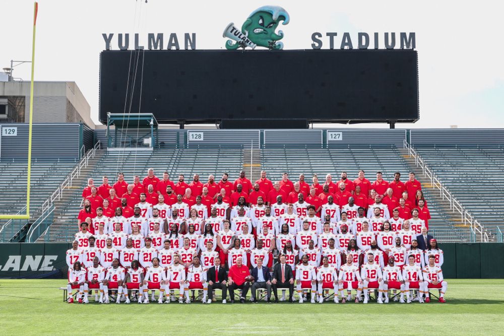 A picture of the Kansas City Chiefs at Tulane’s Yulman Stadium. 