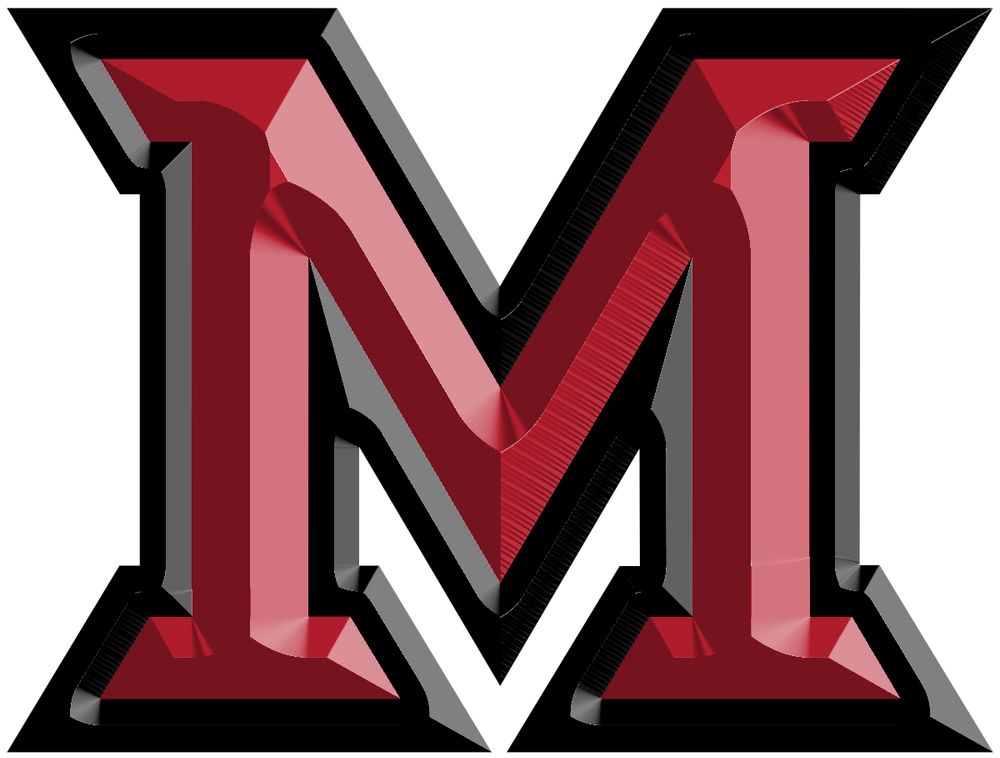 Miami Redhawks logo beveled 