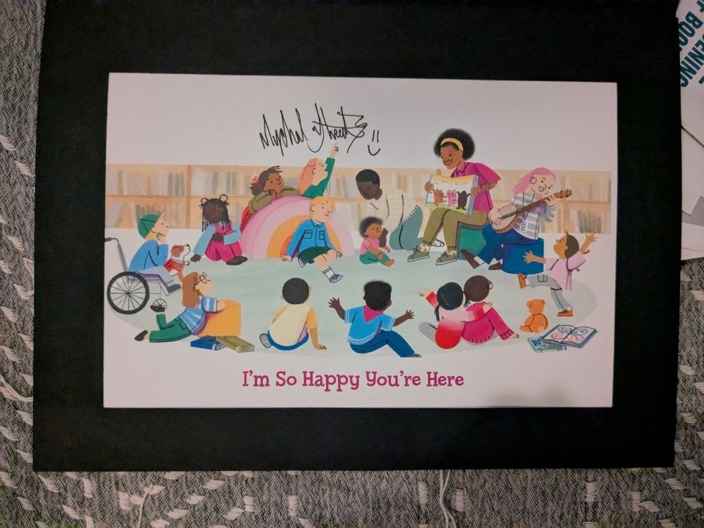 Signed print from Mychal Threet's upcoming picture book. I'm so happy you're here!