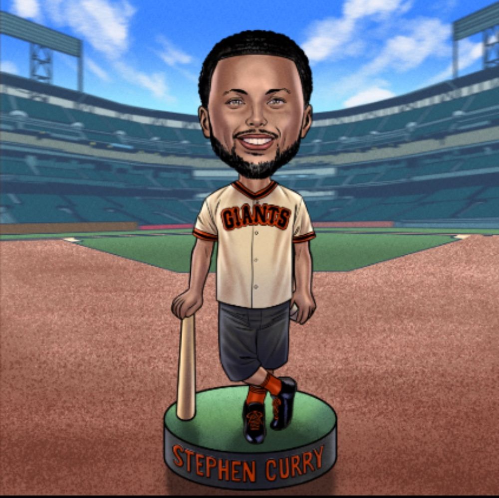 The San Francisco Giants announced an upcoming Steph Curry bobblehead night. 