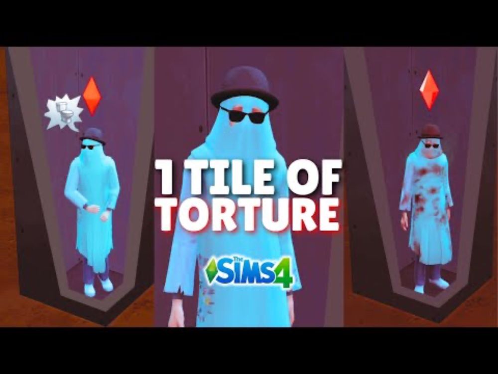 The Sims 4 One Tile Box Challenge on HARD MODE