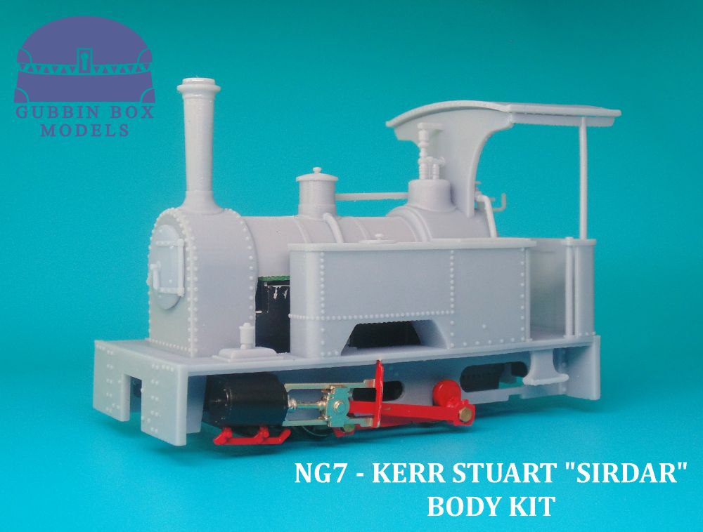 3D Printed resin body kit of a Kerr Stuart "Sirdar" in NG7 (7mm Narrow Gauge/0-16.5 Gauge)
