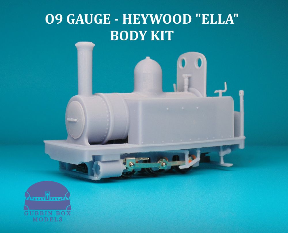 3D printed resin kit of the Duffield Bank Railway "Ella" locomotive, running on Graham Farish 08 chassis paired with RT Models motion.