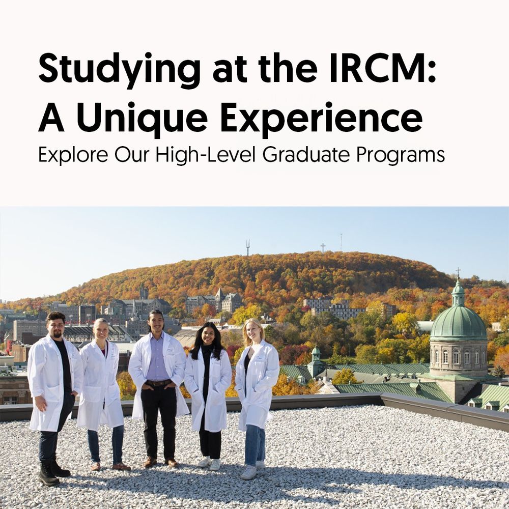 #RECRUITMENT | Shape Your Future in Biomedical Research
At the IRCM, you can choose the program that best suits you and start your journey towards a rewarding career in research.
The recruitment period runs from December 15, 2024, to January 31, 2025.
If you are selected by our researchers, you will be invited, at the IRCM's expense, to participate in a short stay at our facilities in May 2025.
#DrivenByLife