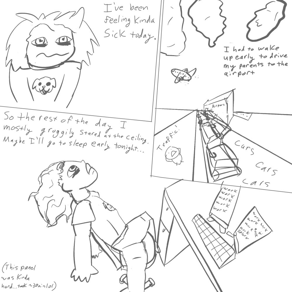 I've been kinda tired and groggy these past few days so that was on my mind for comic time. I'm good though I think I made myself look a bit more like a zombie than i meant to