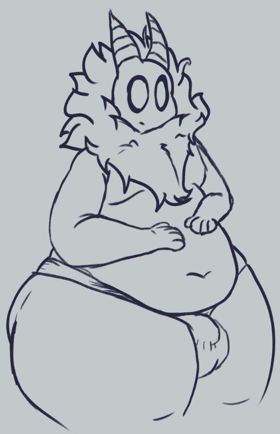 crude sketch of xihan being all chubby and bottom heavy and shi. he is not hyper :sadge:
