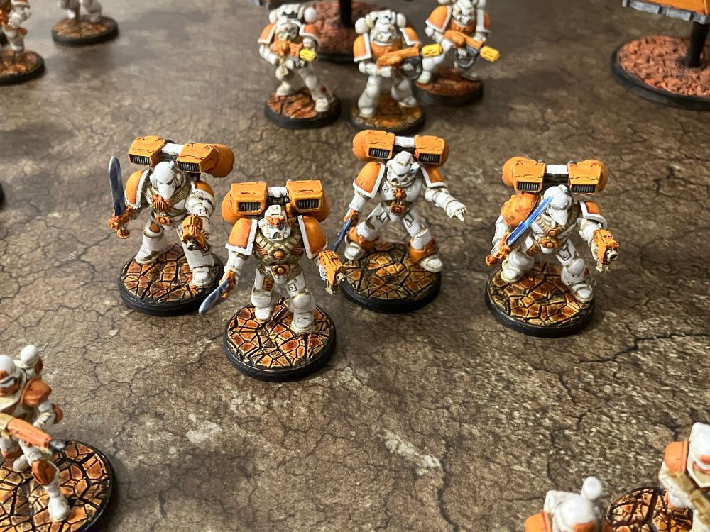 Marines on textured bases.