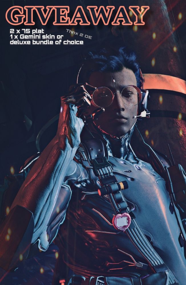 1x Gemini skin or deluxe bundle of choice, 2 x 75 platinum