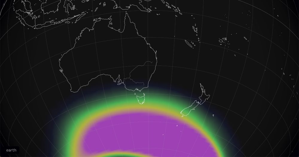 Aurora visibility chance, right now, OVATION model.