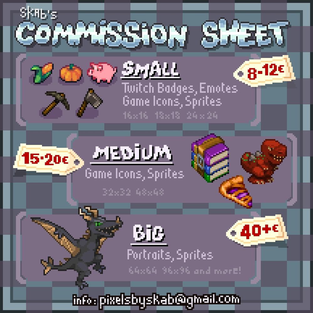 My new commission sheet!