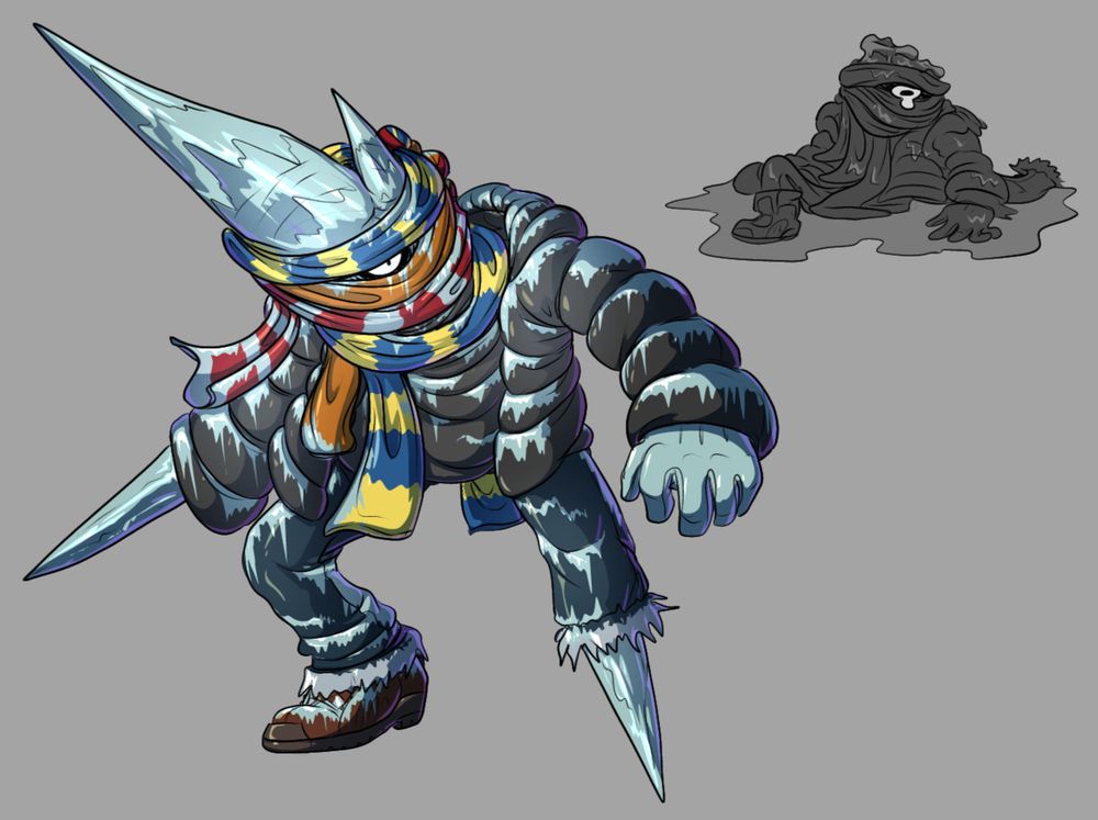 Scarf. Honestly not very horror-themed. Very Mega Man coded, really, especially alongside the Tuques (fuzzy Mets).