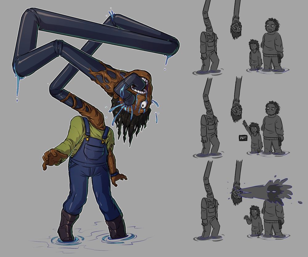 Tall Pipe Man, along with a very dumb reference to Lesser Dog from Undertale.