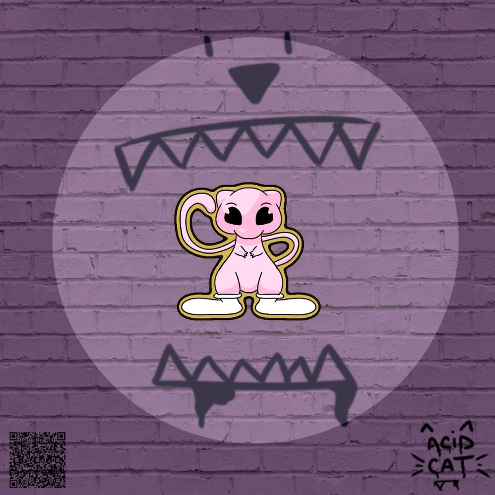 Mew enamel pin