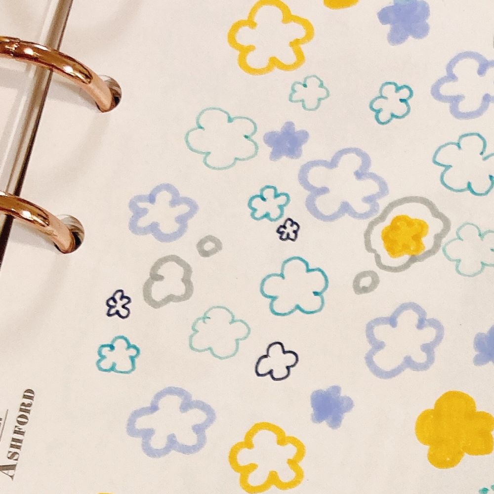 ばあばが昨日買った服の柄🌼