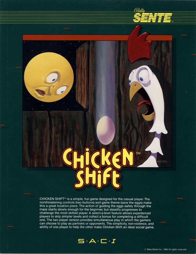 Chicken Shift arcade flyer