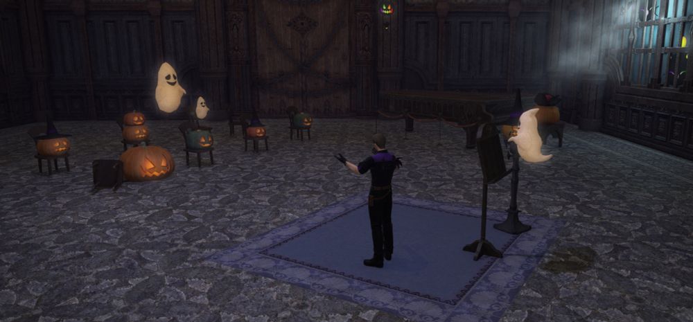 Lewin Hunte, assistant choir director of the Spooky Pumpkin Ghosts Choir of the Haunted Mansion