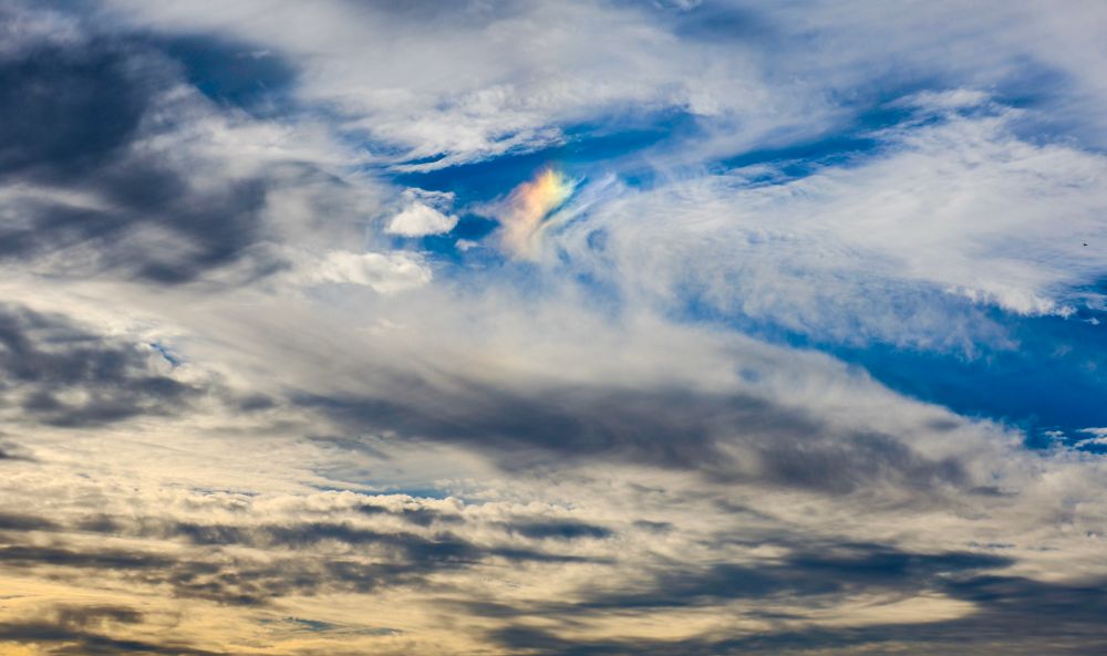 Irisation in the clouds above Las Vegas.
