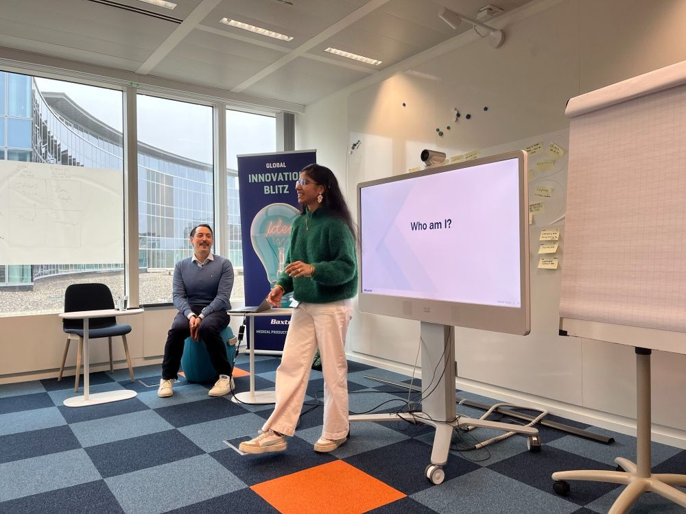 Crystal giving a TED talk.
