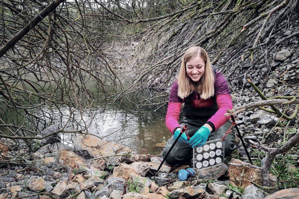 Vendula doing fieldwork