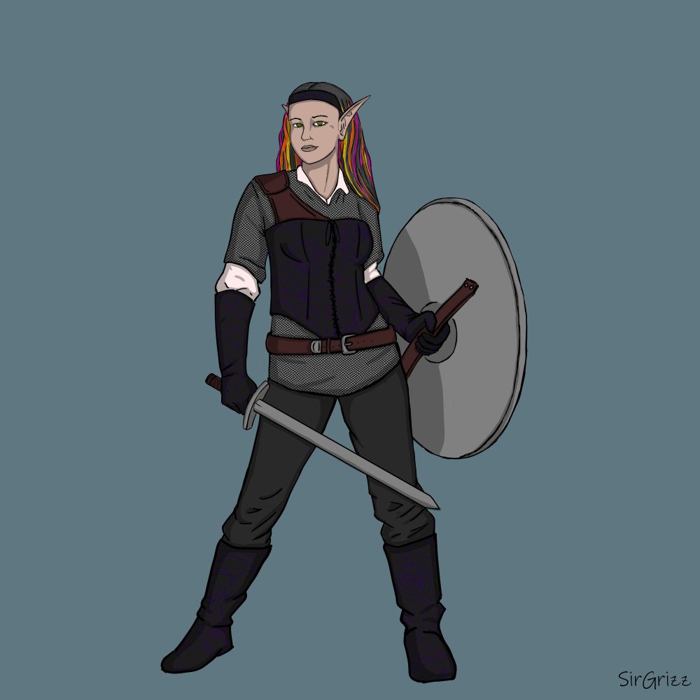 Makona Neely - Eladrin Paladin, eager to carry on her adoptive fathers legacy