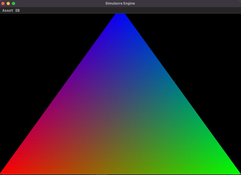 colored triangle rendered with SDL3 GPU API 