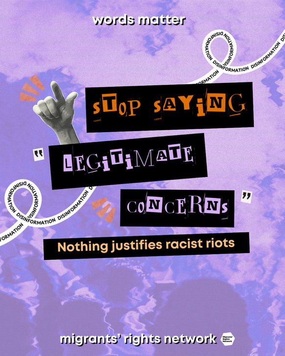 Stop saying 'legitimate concerns'. Nothing justifies racist riots