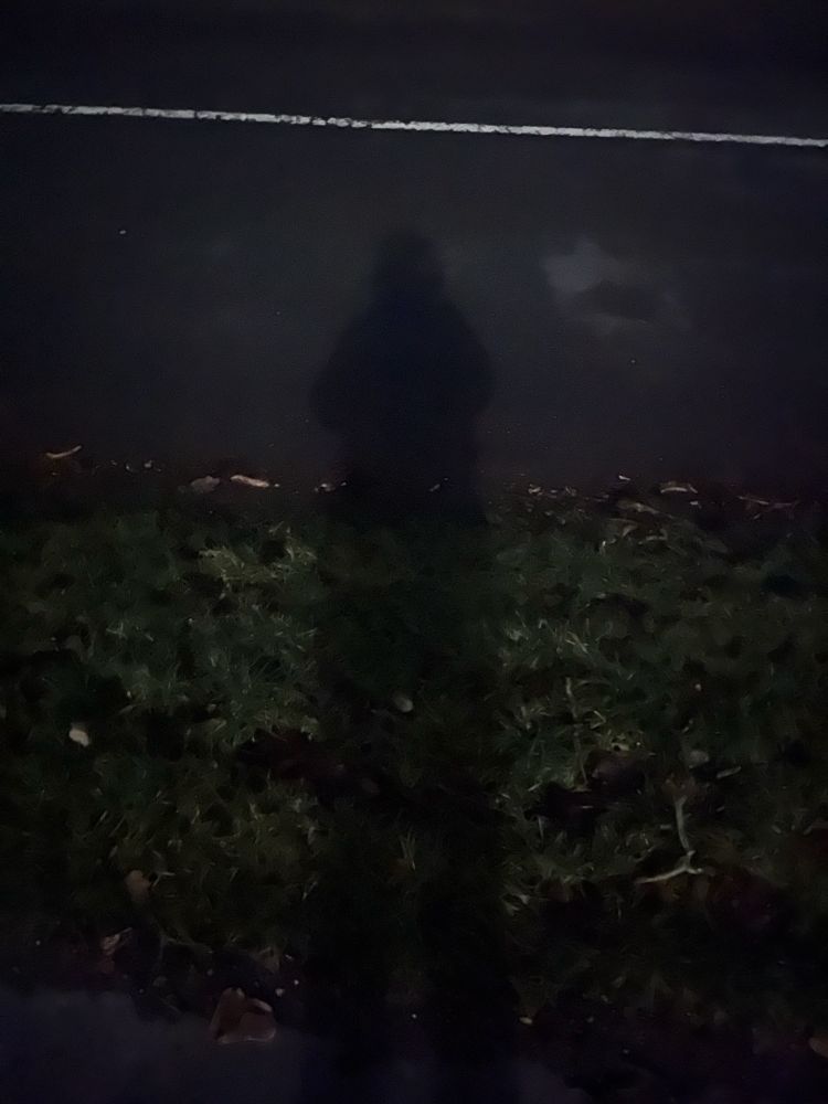 Moon shadow of person