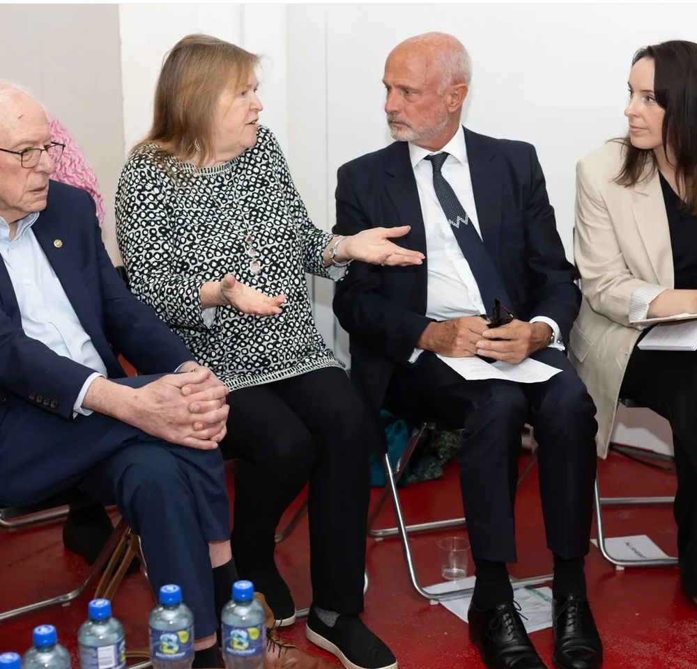 Image shows Senator Bernie Sanders, Dr. Jane Sanders, Roddy Rowan and Ali Sheridan 