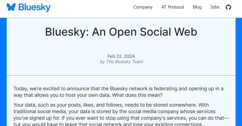 Bluesky、フェデレーション開始　Mastodonと異なるプロトコルの長所を説明