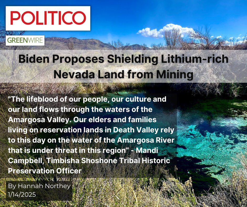 Biden Proposes Shielding Lithium-rich Nevada Land from Mining