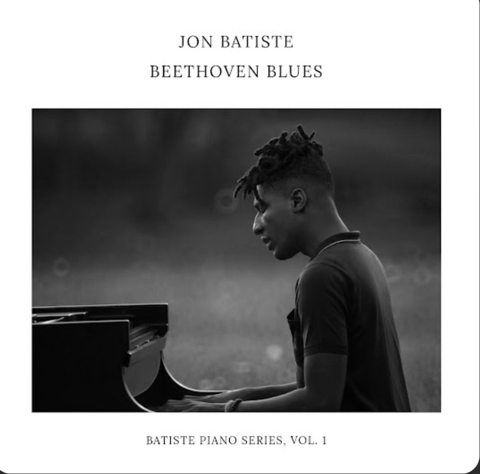 Album cover of “JON BATISTE BEETHOVEN BLUES: BATISTE PIANO SERIES, VOL. 1.” 