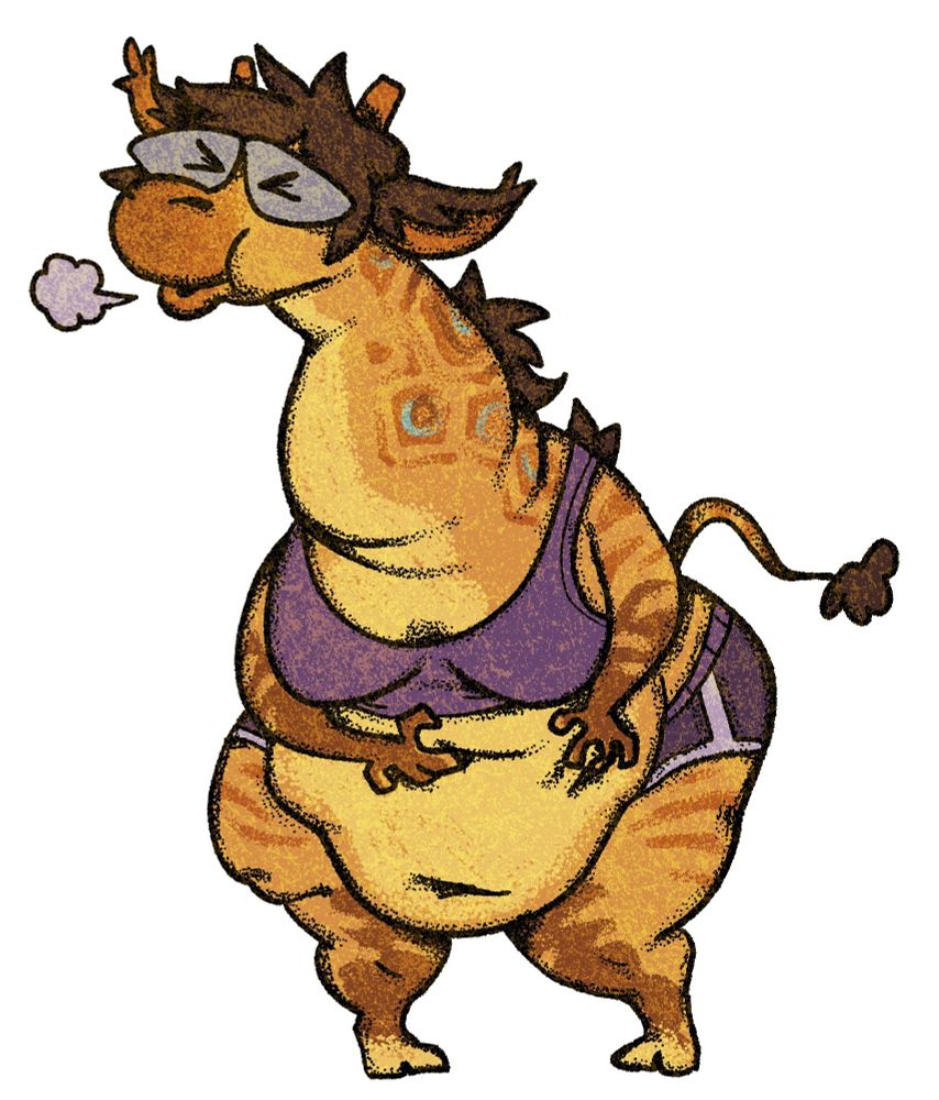fat ass giraffe ate a family meal