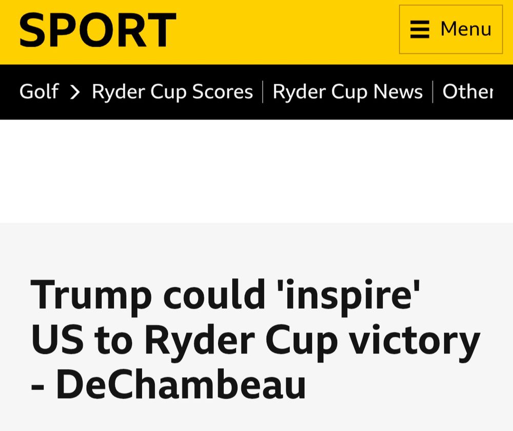 Trump could inspire US to Ryder Cup victory - Dechambeau 