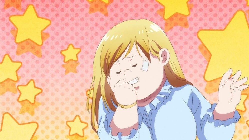 Yumeko waving bashfully