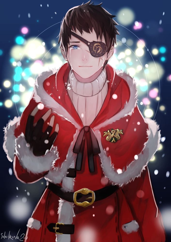 An image of male Zanel from the Starlight event in 2016 when we first meet Damielliot as an adult. He is crying from joy at seeing Damielliot alive.

Zanel met Damielliot as a child back in 1.0. Though Damielliot doesn't remember Zanel, he is pleased to see Damielliot survived the Calamity. It is one of the few rare smiles Zanel gives post-Calamity. He is overcome with happiness that he doesn't realize he's crying.

Damielliot: Though I could swear we only met this day, there is something in your bearing that reminds me of a man I once knew. One whose face I have sadly long since forgotten...

He was an adventurer who performed a great kindness for me when I was but a suffering child. Indeed, it was the starfall grass he procured for me that cured me of my condition and saved me from a fate of eternal slumber. The Calamity claimed my parents and left me a friendless foundling. It would be no exaggeration to say that without that adventurer, I would not be standing here today. The depths of my gratitude know no bounds.

And yet it is strange. In expressing my gratitude to you, I feel somehow as if my deepest wishes have reached that gentle soul, and in the doing, that I have awoken from a long deep slumber. 