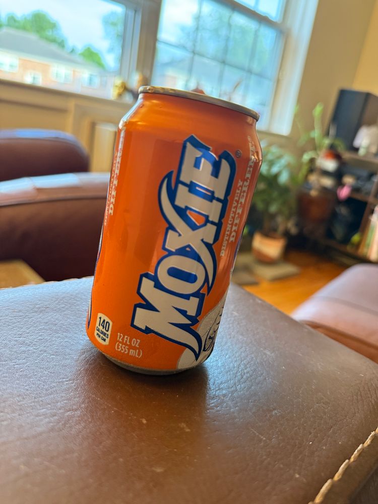 A can of Moxie. God’s favorite soda 