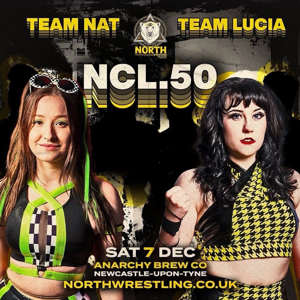 A match graphic for Team Nat v Team Lucia