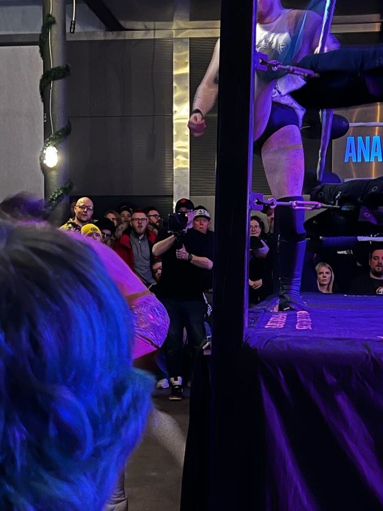 Moments after a kick to the face to start the match