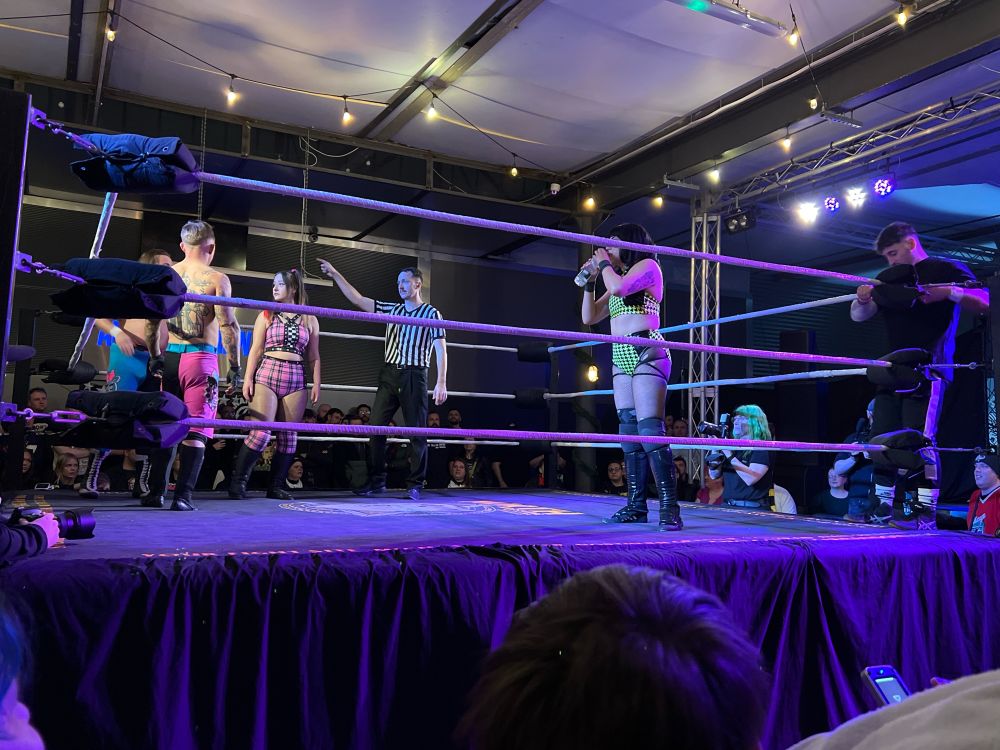 All the competitors stood in the ring